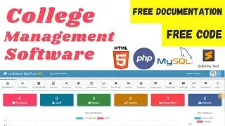 College Management System Software using PHP MySQL HTML CSS Bootstrap | Free Source Code Download
