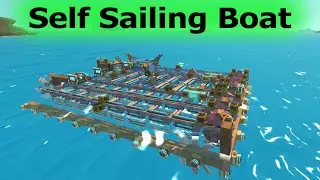 Scrap Mechanic raft Self Sailing Boat