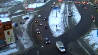 Падение метеорита, камера видеонаблюдения. Челябинск