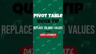 Pivot Table Quick Tip Remove Blanks 