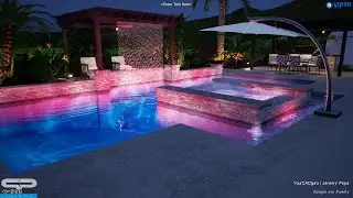 Rain Shower Floating Spa Swimming Pool Layout & Design | Elegant | Stylish | Relaxing | Fun | Sample