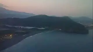 Summer memory. Landing in Turkey - Manas Airport - A320 Airplane