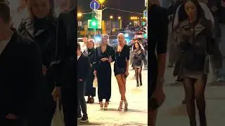 Nightlife in Moscow, Russia, beautiful Russian girls 