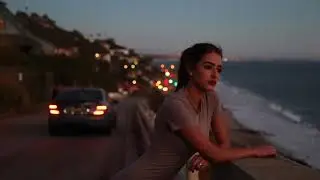 Girl takes a Mercedes C63 AMG