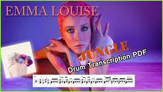 Jungle - Emma Louise DRUM COVER (4 Floor Toms !) + Free Drum Transcription