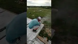Резка железобетонной плиты перекрытия