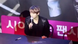 151113 잠실 팬사인회 XIA 준수 ジュンス - 인사 Cut
