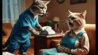 pregnant cat give birth to a cute kitten 🐈#cat #aicat #kitten #kitty #aicatstories