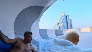 Wild Wadi Waterpark Dubai - Burj Surj Tube Water Slide (POV)