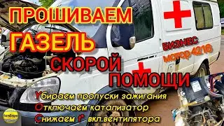 Прошивка Газели скорой помощи с ЭБУ Микас 10.3. Убираем пропуски зажигания, катализатор, перегрев.
