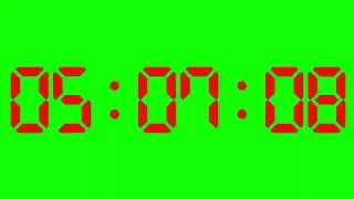10 Minutes Digital Countdown Green Screen 4K Red