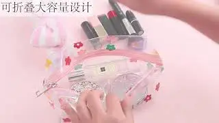 Cute Cartoon Girl Makeup Bag Transparent