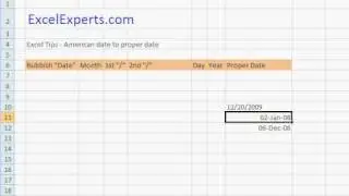 ExcelExperts.com - Excel Tips -date problem