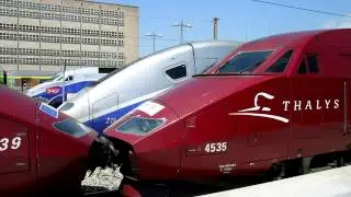 2 Thalys PBA meets 2 TGV Duplex in Marseille!