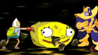 FINN and JAKE  &  SPONGEBOB   VS  MUGENS  in  ARCADE MODE