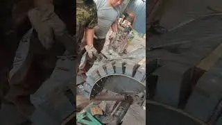 Magnetic separator drum magnet installation process