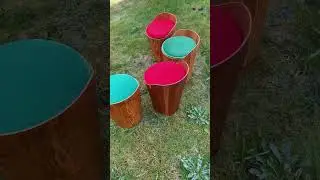 Swedish pinwood stools - Sportstugemöbler a la 1960s