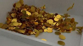 Blender Animation Falling Gold Coins