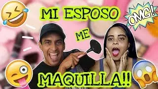 Mi ESPOSO me MAQUILLA OMG!! 😱🤣COMO lo HIZO?|Español /MY HUSBAND DOES MY MAKEUP SPANISH [[2018]]🖤