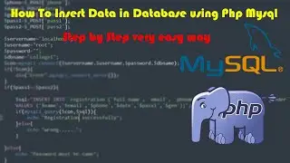 User Registration Form Using PHP And MySQL Database | PHP MySQL Tutorial