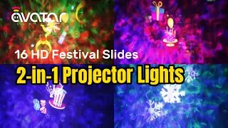 AvatarControls 2-in-1 Ocean Wave Light Projector with 16 HD Slides