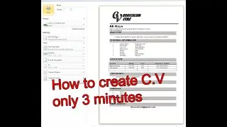 How to create cv for joib in hindi & urdu | How to make cv in hindi & urdu