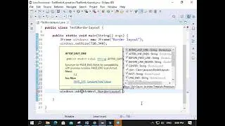 java how to create borderLayout