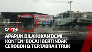 DUH! Demi Konten, Dua Bocah Nekat Hentikan Truk Di Terusan Exit Tol Seroja | Sidik Jari tvOne
