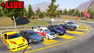 🔴 LIVE: Car Meets + Drift Tandems + Minigames!