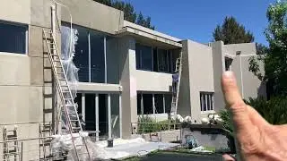 Cement slurry coat on moc concreat blocks. We have painted this house to make the texture pop.