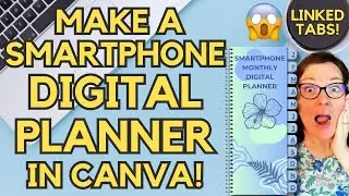 Make a SmartPhone Digital Planner in Canva for GoodNotes and Xodo | Crafty Becky Tutorials