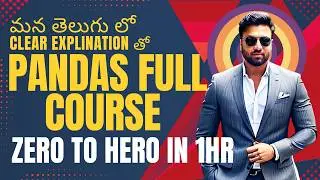 Pandas Full Course Explained in Simple Telugu(2026)|Python Pandas Tutorial for Beginners by Sangeeth