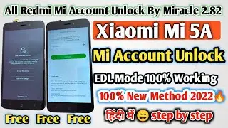 Redmi 5A Mi Account Remove By Miracle | Mi 5A This Device is Locked Solution | All Mi Account Unlock