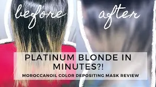 Platinum Blonde In Minutes?! Moroccanoil Color Depositing Mask Review