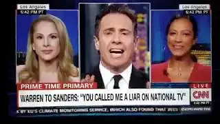 Ana Kasparian on CNN talking about Bernie, Warren & Hillary - Mixed with Maddow clip