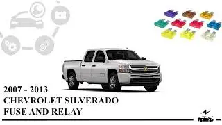 Fuse box diagram Chevrolet Silverado (2007 – 2013) relay with assignment and location