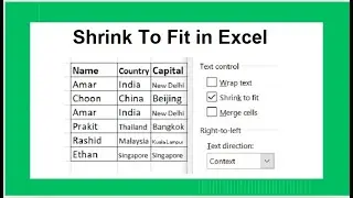 How to Use 'Shrink to Fit' in Excel