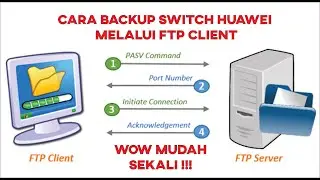 CARA BACKUP CONFIG SWITCH HUAWEI  MENGGUNAKAN FTP MIKROTIK | FILEZILA || BISA Backup Antar PC