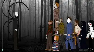 SLENDERMAN vs Jason Voorhees, Michael Myers, Chucky, Pennywise, Freddy, Leatherface, Jeff, Ghostface