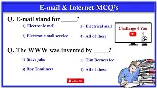 Top 100 E-mail & Internet MCQ Question - For all Competitive Exams - JKSSB computer mcq