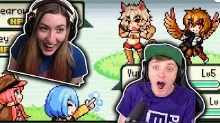 ADORABLE FIRST ROUTE! | Pokemon MEGA Moemon Fire Red Co-Op | 2