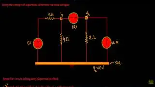Supernode Analysis, Steps & Example 1