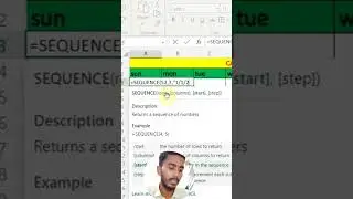 Create Calendar In Excel Just 30 Seconds | Sequence Formula In Excel | 