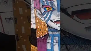 drawing akaza (uppermoon3) - DEMON SLAYER #shorts