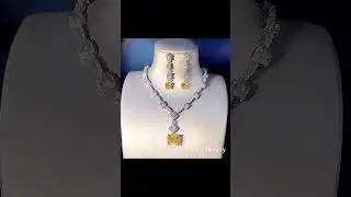 Kirin luxury yellow CZ jewelry set