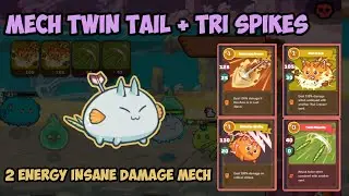 Mech Twin Tail 2 Energy Almost 600 Dmg? vs Poison, Shrimpnator, Disablosaur Numbing - Axie Infinity