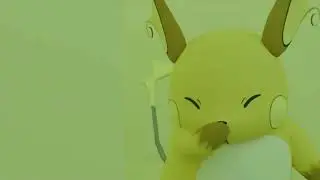Pokémon Raichu reacting to Pichu stinking up the house (Not to violate) for 