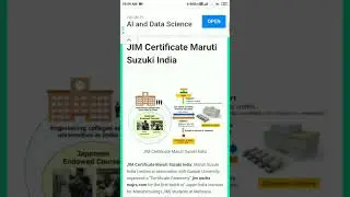 JIM Certificate Maruti Suzuki India