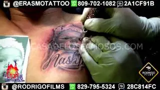 Erasmo tattoo- Tatuando La Foto De Una Niña Un Retrato-By Rodrigo Films