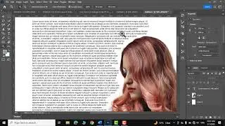 How to wrap a text around an image in Photoshop| Text around an image